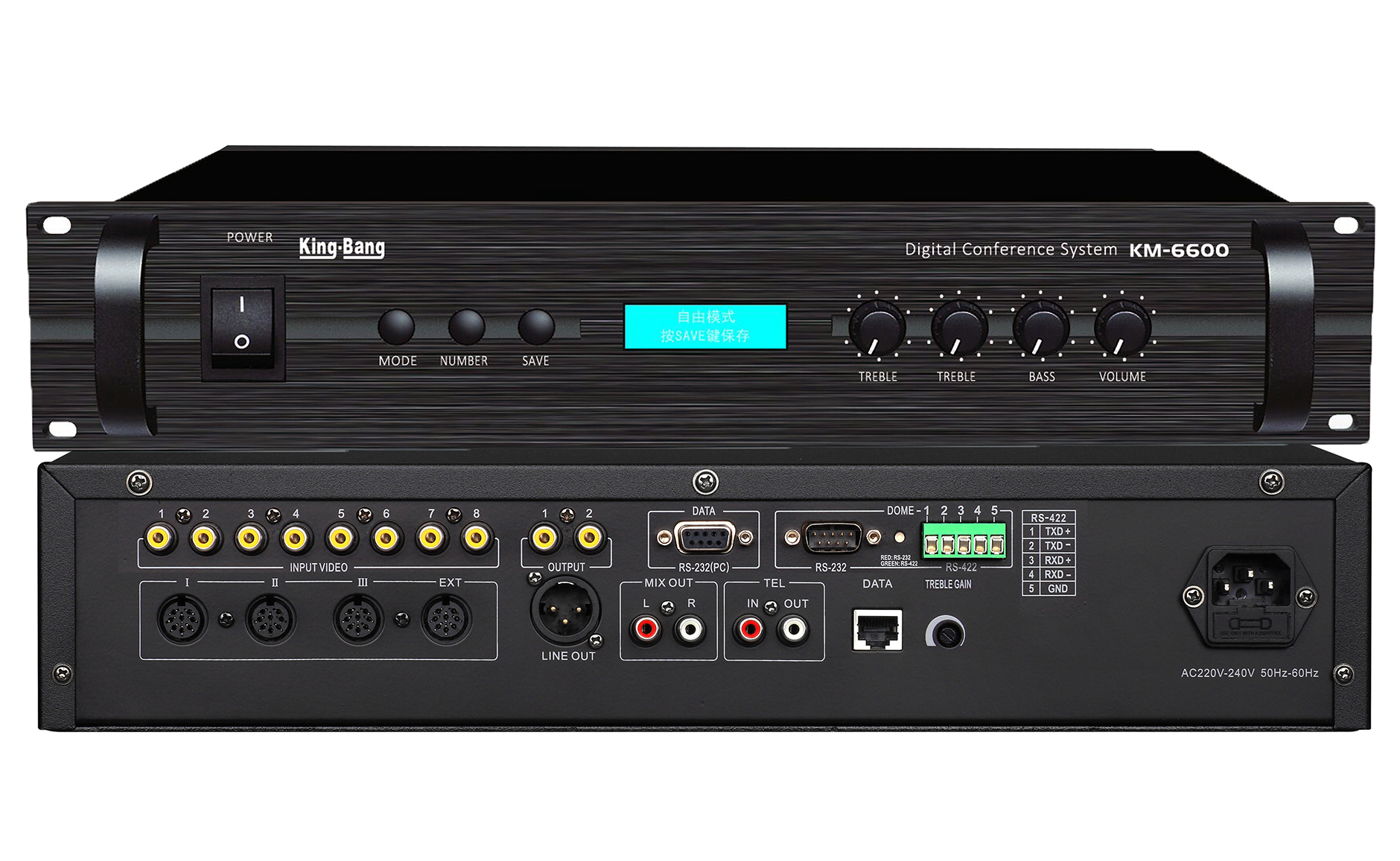 討論、表決、視像型會議系統(tǒng)主機(jī)KM-6600